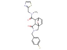 (3aR*,6S*)-2-(4-fluorobenzyl)-N-methyl-1-oxo-N-(1,3-thiazol-2-ylmethyl)-1,2,3,6,7,7a-hexahydro-3a,6-epoxyisoindole-7-carboxamide
