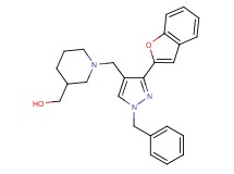 (1-{[3-(1-benzofuran-2-yl)-1-benzyl-1H-pyrazol-4-yl]methyl}-3-piperidinyl)methanol