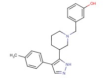 3-({3-[4-(4-methylphenyl)-1H-pyrazol-5-yl]piperidin-1-yl}methyl)phenol