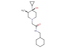 N-(cyclohexylmethyl)-2-[(3R*,4R*)-4-cyclopropyl-4-hydroxy-3-methyl-1-piperidinyl]acetamide