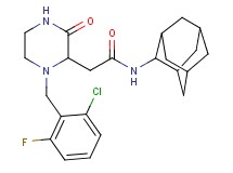 N-2-adamantyl-2-[1-(2-chloro-6-fluorobenzyl)-3-oxo-2-piperazinyl]acetamide