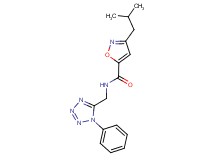 3-isobutyl-N-[(1-phenyl-1H-tetrazol-5-yl)methyl]-5-isoxazolecarboxamide