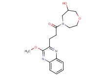 4-[3-(3-methoxyquinoxalin-2-yl)propanoyl]-1,4-oxazepan-6-ol