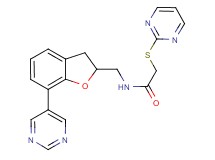 N-{[7-(5-pyrimidinyl)-2,3-dihydro-1-benzofuran-2-yl]methyl}-2-(2-pyrimidinylthio)acetamide