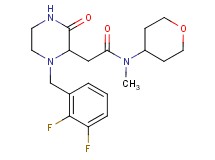 2-[1-(2,3-difluorobenzyl)-3-oxo-2-piperazinyl]-N-methyl-N-(tetrahydro-2H-pyran-4-yl)acetamide