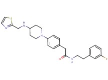 N-[2-(3-fluorophenyl)ethyl]-2-(4-{4-[(1,3-thiazol-2-ylmethyl)amino]-1-piperidinyl}phenyl)acetamide