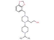 2-[4-(1,3-benzodioxol-4-ylmethyl)-1-(1-isopropyl-4-piperidinyl)-2-piperazinyl]ethanol