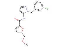 N-[1-(3-chlorobenzyl)-1H-pyrazol-5-yl]-5-(methoxymethyl)-2-furamide