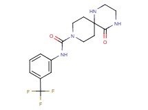 5-oxo-N-[3-(trifluoromethyl)phenyl]-1,4,9-triazaspiro[5.5]undecane-9-carboxamide