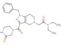 2-{1-benzyl-3-[(3-oxo-1-piperazinyl)carbonyl]-1,4,6,7-tetrahydro-5H-pyrazolo[4,3-c]pyridin-5-yl}-N,N-diethylacetamide
