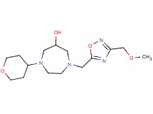 1-{[3-(methoxymethyl)-1,2,4-oxadiazol-5-yl]methyl}-4-(tetrahydro-2H-pyran-4-yl)-1,4-diazepan-6-ol