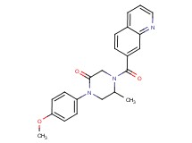1-(4-methoxyphenyl)-5-methyl-4-(7-quinolinylcarbonyl)-2-piperazinone