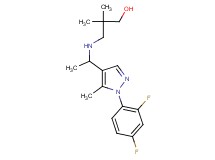 3-({1-[1-(2,4-difluorophenyl)-5-methyl-1H-pyrazol-4-yl]ethyl}amino)-2,2-dimethyl-1-propanol