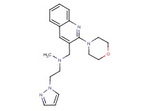 N-methyl-N-[(2-morpholin-4-ylquinolin-3-yl)methyl]-2-(1H-pyrazol-1-yl)ethanamine