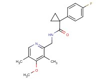 1-(4-fluorophenyl)-N-[(4-methoxy-3,5-dimethyl-2-pyridinyl)methyl]cyclopropanecarboxamide