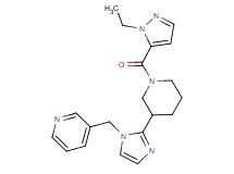 3-[(2-{1-[(1-ethyl-1H-pyrazol-5-yl)carbonyl]-3-piperidinyl}-1H-imidazol-1-yl)methyl]pyridine