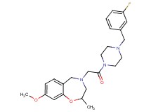 4-{2-[4-(3-fluorobenzyl)-1-piperazinyl]-2-oxoethyl}-8-methoxy-2-methyl-2,3,4,5-tetrahydro-1,4-benzoxazepine