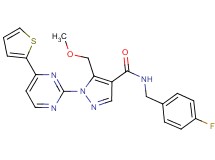 N-(4-fluorobenzyl)-5-(methoxymethyl)-1-[4-(2-thienyl)-2-pyrimidinyl]-1H-pyrazole-4-carboxamide