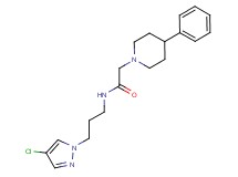 N-[3-(4-chloro-1H-pyrazol-1-yl)propyl]-2-(4-phenyl-1-piperidinyl)acetamide