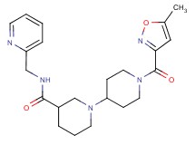 1'-[(5-methylisoxazol-3-yl)carbonyl]-N-(pyridin-2-ylmethyl)-1,4'-bipiperidine-3-carboxamide