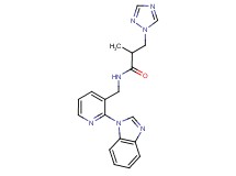 N-{[2-(1H-benzimidazol-1-yl)pyridin-3-yl]methyl}-2-methyl-3-(1H-1,2,4-triazol-1-yl)propanamide
