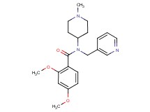 2,4-dimethoxy-N-(1-methyl-4-piperidinyl)-N-(3-pyridinylmethyl)benzamide