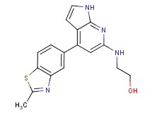 2-{[4-(2-methyl-1,3-benzothiazol-5-yl)-1H-pyrrolo[2,3-b]pyridin-6-yl]amino}ethanol