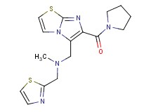 N-methyl-1-[6-(pyrrolidin-1-ylcarbonyl)imidazo[2,1-b][1,3]thiazol-5-yl]-N-(1,3-thiazol-2-ylmethyl)methanamine