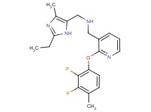 1-[2-(2,3-difluoro-4-methylphenoxy)-3-pyridinyl]-N-[(2-ethyl-4-methyl-1H-imidazol-5-yl)methyl]methanamine