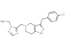 3-(4-chlorobenzyl)-5-[(1-ethyl-1H-1,2,4-triazol-5-yl)methyl]-4,5,6,7-tetrahydro-1H-pyrazolo[4,3-c]pyridine