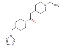 1-ethyl-4-{2-[4-(1H-imidazol-1-ylmethyl)-1-piperidinyl]-2-oxoethyl}piperidine