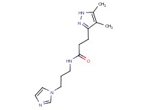 3-(4,5-dimethyl-1H-pyrazol-3-yl)-N-[3-(1H-imidazol-1-yl)propyl]propanamide