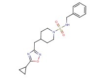 N-benzyl-4-[(5-cyclopropyl-1,2,4-oxadiazol-3-yl)methyl]piperidine-1-sulfonamide