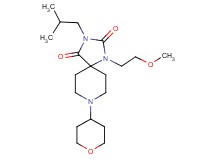 3-isobutyl-1-(2-methoxyethyl)-8-(tetrahydro-2H-pyran-4-yl)-1,3,8-triazaspiro[4.5]decane-2,4-dione