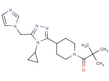 4-[4-cyclopropyl-5-(1H-imidazol-1-ylmethyl)-4H-1,2,4-triazol-3-yl]-1-(2,2-dimethylpropanoyl)piperidine