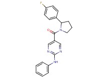 5-{[2-(4-fluorophenyl)-1-pyrrolidinyl]carbonyl}-N-phenyl-2-pyrimidinamine
