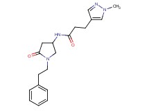 3-(1-methyl-1H-pyrazol-4-yl)-N-[5-oxo-1-(2-phenylethyl)-3-pyrrolidinyl]propanamide
