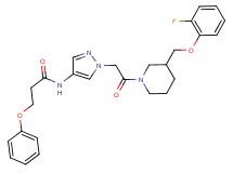 N-[1-(2-{3-[(2-fluorophenoxy)methyl]-1-piperidinyl}-2-oxoethyl)-1H-pyrazol-4-yl]-3-phenoxypropanamide