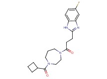 2-{3-[4-(cyclobutylcarbonyl)-1,4-diazepan-1-yl]-3-oxopropyl}-5-fluoro-1H-benzimidazole