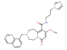N-[3-(1H-imidazol-1-yl)propyl]-9-methoxy-7-oxo-3-(8-quinolinylmethyl)-1,2,3,4,5,7-hexahydropyrido[1,2-d][1,4]diazepine-10-carboxamide