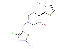 (3S*,4R*)-1-[(2-amino-4-chloro-1,3-thiazol-5-yl)methyl]-4-(3-methyl-2-thienyl)piperidin-3-ol