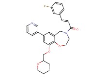 4-[(2E)-3-(3-fluorophenyl)-2-propenoyl]-7-(3-pyridinyl)-9-(tetrahydro-2H-pyran-2-ylmethoxy)-2,3,4,5-tetrahydro-1,4-benzoxazepine