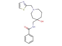 N-{[4-hydroxy-1-(1,3-thiazol-2-ylmethyl)-4-azepanyl]methyl}benzamide