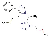 4-(2-methoxyethyl)-3-(1-{5-[2-(methylthio)ethyl]-4-phenyl-1H-imidazol-1-yl}ethyl)-4H-1,2,4-triazole