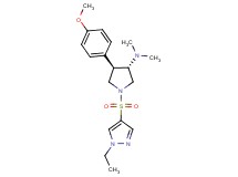 (3S*,4R*)-1-[(1-ethyl-1H-pyrazol-4-yl)sulfonyl]-4-(4-methoxyphenyl)-N,N-dimethyl-3-pyrrolidinamine