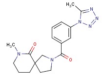 7-methyl-2-[3-(5-methyl-1H-tetrazol-1-yl)benzoyl]-2,7-diazaspiro[4.5]decan-6-one