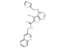 5-methyl-N-(3-quinolinylmethyl)-4-[(2-thienylmethyl)amino]thieno[2,3-d]pyrimidine-6-carboxamide