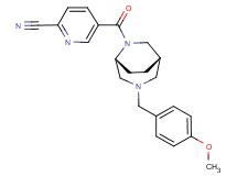 5-{[(1S*,5R*)-3-(4-methoxybenzyl)-3,6-diazabicyclo[3.2.2]non-6-yl]carbonyl}pyridine-2-carbonitrile