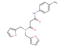 N,N-bis(2-furylmethyl)-N'-(4-methylphenyl)malonamide