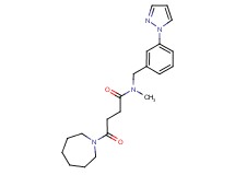 4-(1-azepanyl)-N-methyl-4-oxo-N-[3-(1H-pyrazol-1-yl)benzyl]butanamide